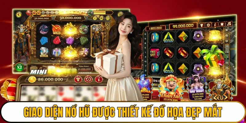 Giao diện nổ hũ được thiết kế đồ họa đẹp mắt 